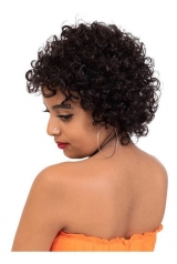 Peruca Wig Curta Cacheada 100% Cabelo Humano Uso Dirio