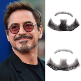 Prtese Bigode Cavanhaque Barba Fake 100% Cabelo Humano HZTN1 Downy Jr.