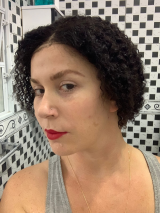 Front Lace Closure 4x4 Cabelo Humano Curta Cacheada Crespa 25cm