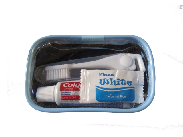 KIT HIGIENE BUCAL DE VIAGEM AZUL