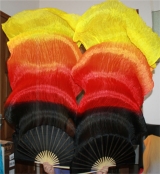 Fan Vu Leque cor fogo Degrade 4 cores, Pronta Entrega