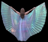 Vu Asas wings DE ISIS Branco FurtaCor Borboleta,Cristal Tamanho 6 Metros