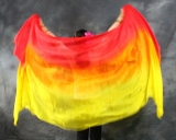 Veu de seda degrade fogo SEM PRETO