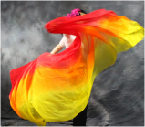 Veu de seda degrade fogo SEM PRETO