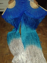 Fan Vu Leque degrade Azul Royal,Azul Celeste e Branco.Pronta ENTREGA