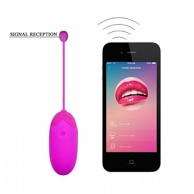 VIBRADOR BULLET ABNER BLUETOOTH APP 12 VIBRO USB PRETTY LOVE S5385