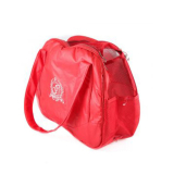 Bolsa Lolita Ref. 925 Tecido Sued Com Corano Com Fecho de Segurana Para Ser Acoplado Na Coleira e Com Tela Para Arejar Cor Vermelha