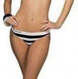 Calcinha Biquni Newport Ultraleve DeMillus 16106 Azul Marinho e Branco Tamanho nico Veste PP a GR