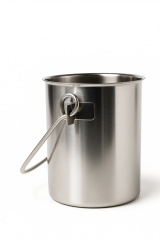 Balde de A�o Inox Capacidade 5 Litros com Al�a (C�d 27845)