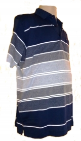CAMISETA POLO PLUS SIZE MANGA CURTA - LISTRADA C/ BOLSO - 39303