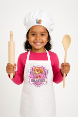 Kit Chef Infantil (chapu + avental personalizados com o nome de cada criana)