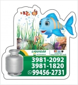 Im Peixe Azul em Plstico com Verniz e Relevo