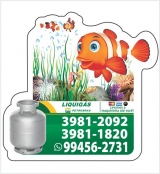 Im Peixe Azul em Plstico com Verniz e Relevo