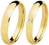 Aliana ouro 18K 3,2 mm Porccina ( Par )