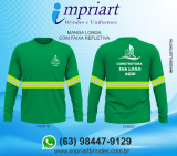 Camisetas e Uniformes para Construtora em Palmas - Tocantins com faixa refletiva (63) 98447-9129 cor verde bandeira