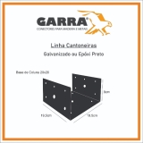 Base Coluna 20X20 - Epoxi Preto