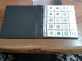 (A2.5) Album Mdio P/ 200 Moedas/Coins Holder Couro Eco. 04 Argolas