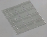 (A1.8) 01 Folha Moedas 12 Divis�es 50x50mm 2 Furos Com Aba