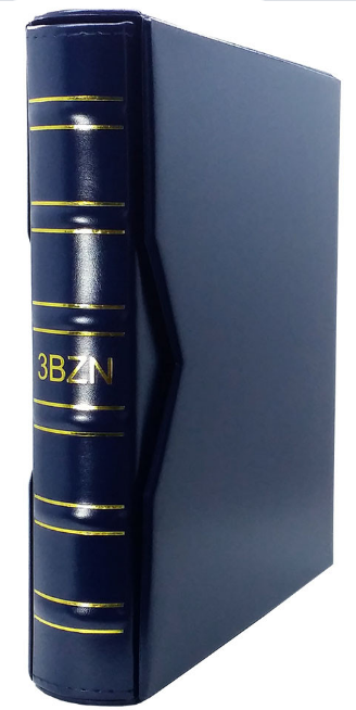 lbum Super Luxo Azul MDIO CAPA+ESTOJO 3BZN Vazio Para Folhas 28x21,5cm 