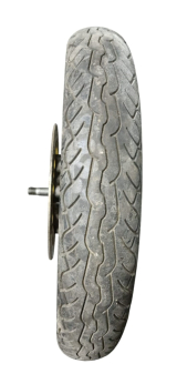 Roda Shadow 600 cromada com Pneu dianteiro