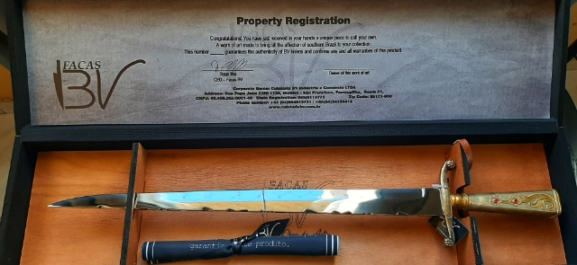 Faca Tropilha 16 Pol. Cabo em Alpaca