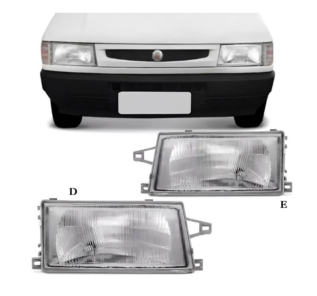 IMP001 FAROL FIAT UNO 91/03 LE LENTE DE VIDRO