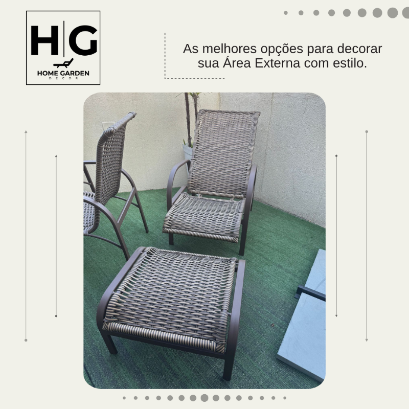 Espreguiadeira Roma - Aluminio / Fibra Sintetica 