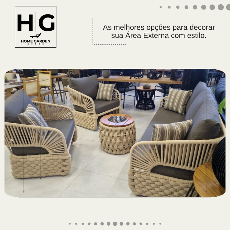 Conjunto Sof Roma para rea Externa - Tric Nutico e Alumnio