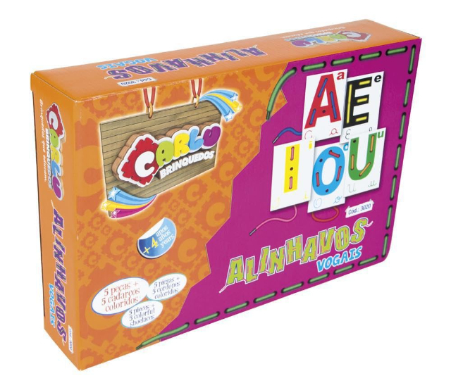 Alinhavos Vogais Jogo Educativo, 4+ Anos, 5 Peas , Multicolorido, 3020?cache=20250904161606
