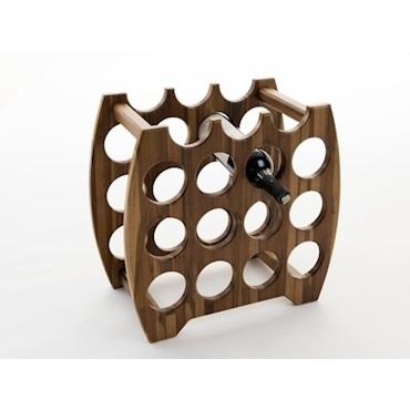 Adega fabricada em madeira de Teca para 15 garrafas