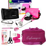 KIT DE ENFERMAGEM PINK INCOTERM COM MEDIDOR DE PRES�O