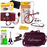 KIT DE ENFERMAGEM VINHO PREMIUM COM MEDIDOR DE PRES�O