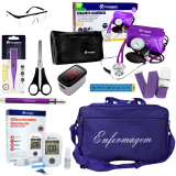 KIT DE ENFERMAGEM ROXO INCOTERM COM OX�METRO E GLICOSS�METRO