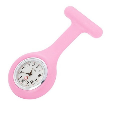 Rel�gio de Lapela de Silicone P/Enfermagem ROSA