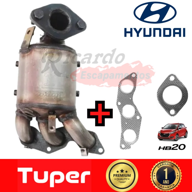 CATALISADOR HB-20/HB-20S/HB20 1.0 12V 2012....C/COLETOR 3 CILINDROS + JUNTAS