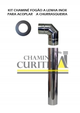 KIT CHAMIN FOGO A LENHA INOX ACOPLAR A CHURRASQUEIRA