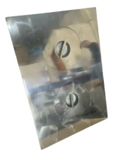 Chapa Fogo a Lenha alumnio 45 cm x 65 cm -02 furos 