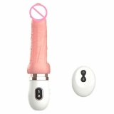 VIBRADOR ESCROTO E VENTOSA 25,8cm x 4 cm CYBERSKIN VAI E VEM - ESQUENTA e RECARREG�VEL