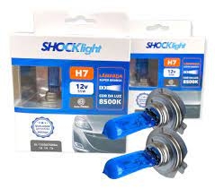 Lampadas H7 12v shock light super Branca 8500K