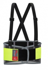 Cinta Lombar Amarela Com Refletivos e Suspensrios - Steelflex