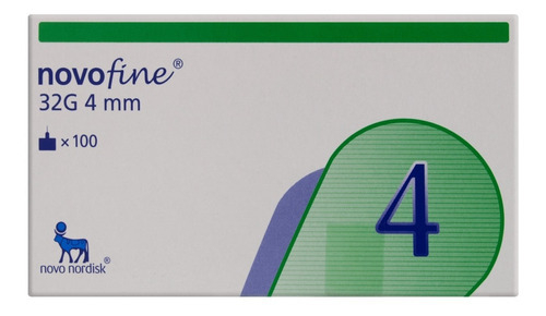 Agulha Novofine 32 G 4 Mm Caixa 100 Agulha Novopen