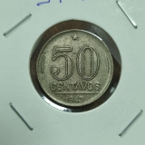 V192a 50 Centavos 1943 Nquel Rosa. A186