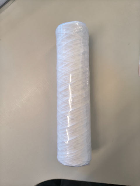 Elemento Filtrante Bobinado, fio e ncleo de polipropileno de cor branca - 25cm 10 100 micras