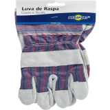 Luva raspa c/forro dorso lona