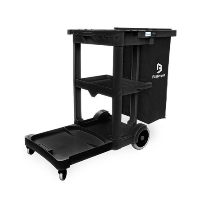 CARRO FUNCIONAL PRETO BRALIMPIA C/BOLSA