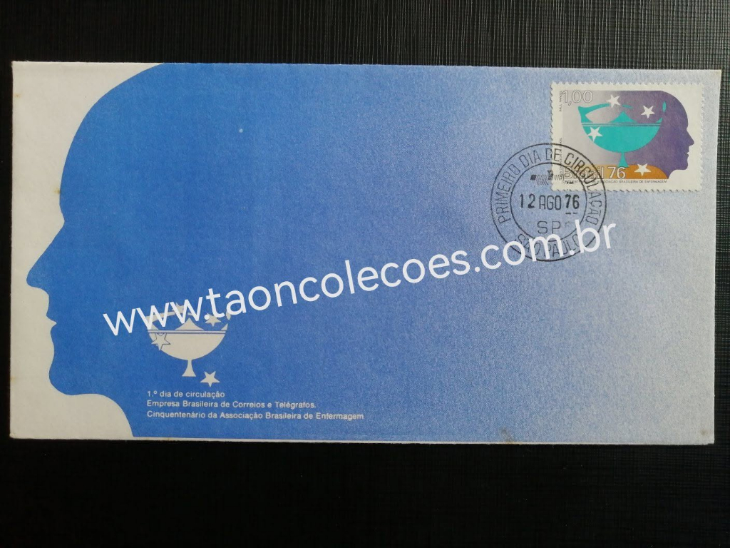 ENVELOPE - CINQUENTEN�RIO DA ASSOCIA��O BRASILEIRA DE ENFERMAGEM DE 1976 / N� SM