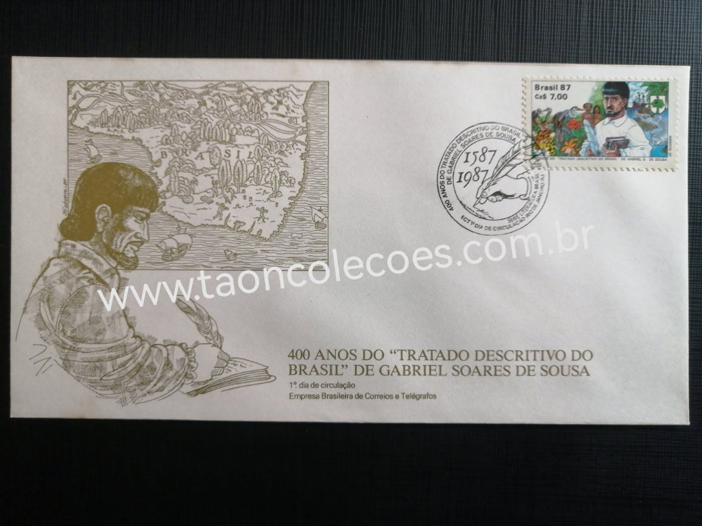 ENVELOPE - 400 ANOS DO TRATADO DESCRITIVO DO BRASIL DE GABRIEL SOARES DE SOUZA / N� 02675