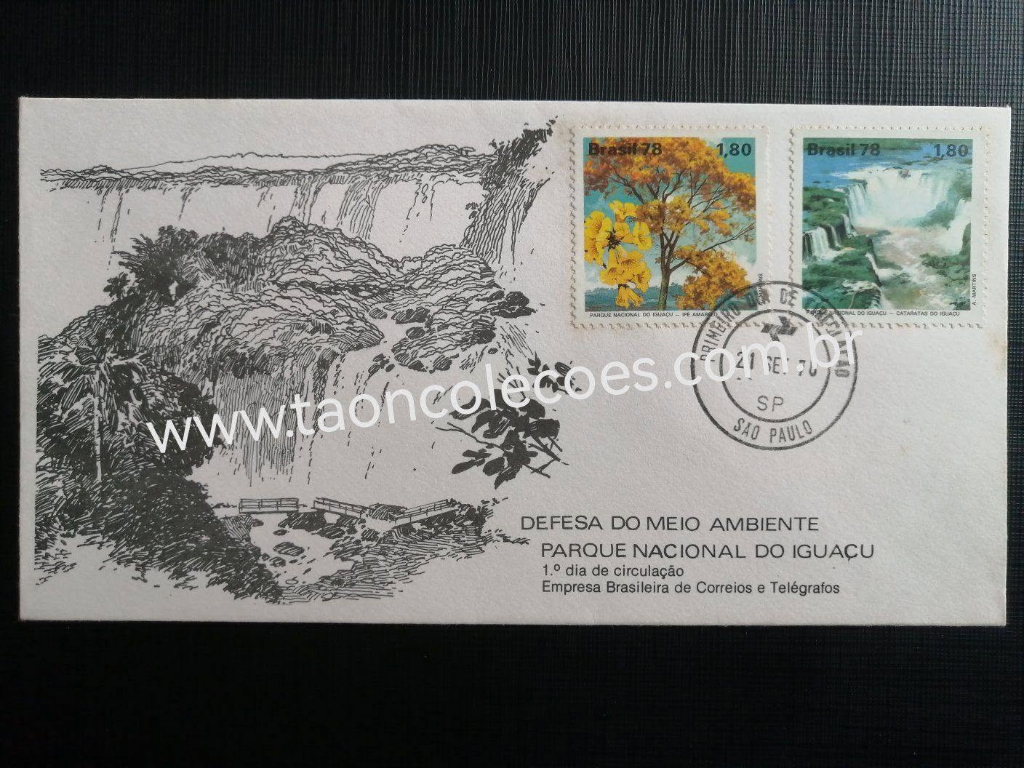 ENVELOPE - DEFESA DO MEIO AMBIENTE PARQUE NACIONAL DO IGUA�U DE 1978 / N� 17540