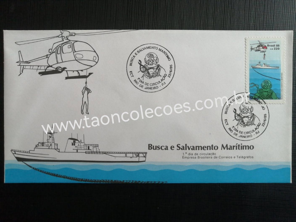 ENVELOPE - BUSCA E SALVAMENTO MAR�TIMO DE 1985 / N� 19475