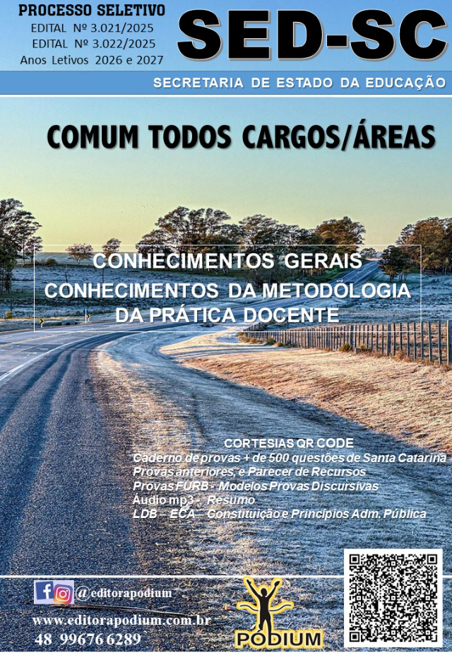 APOSTILA ACT SED-SC COMUM TODOS EDUCAO REGULAR E INDGENA 2025